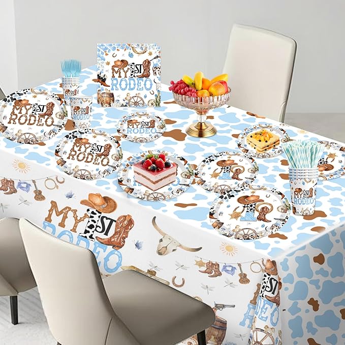 My 1st Rodeo Western Cowboys Birthday Paper Plates My First Rodeo Birthday Party Supplies Cowboys 1st Rodeo Bday My First Rodeo Baby Shower Decor serve 30 guests