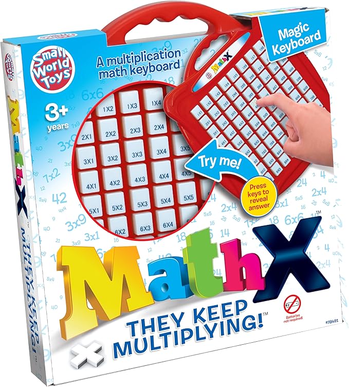 Small World Toys Multiplication Machine, Push Button Multiplication Game Board for Kids 3+, Kindergarten Math Learning & Education Toys, Math Game for Home School Classroom, Gifts for Kids