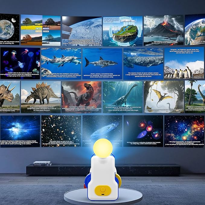 Bedtime Story Projector for Kids,Bedroom Kids Book Projector,with 32 Story Cards,White Noise & Night Light,EducationalSleep Aid Toy for Toddlers Ages,Birthday Christmas for Any Occasion