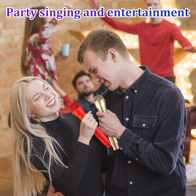 12 Pcs Microphone Prop Play Plastic Toy Microphone Fake Microphones Prop Simulate Speech Practice Plastic Realistic Micro-phone Fake Micro-phone Stage for Boys Girls Costume Music Party Favors