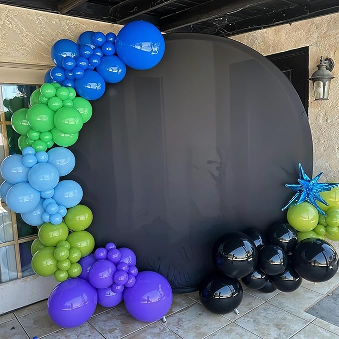 Black and Green Balloons, 60PCS Teal Blue Green Purple Video Game Balloons, Black Purple Blue Balloon for Man Video Game Baby Shower Birthday Monsters Theme Boys Game Night Party Decorations Supplies