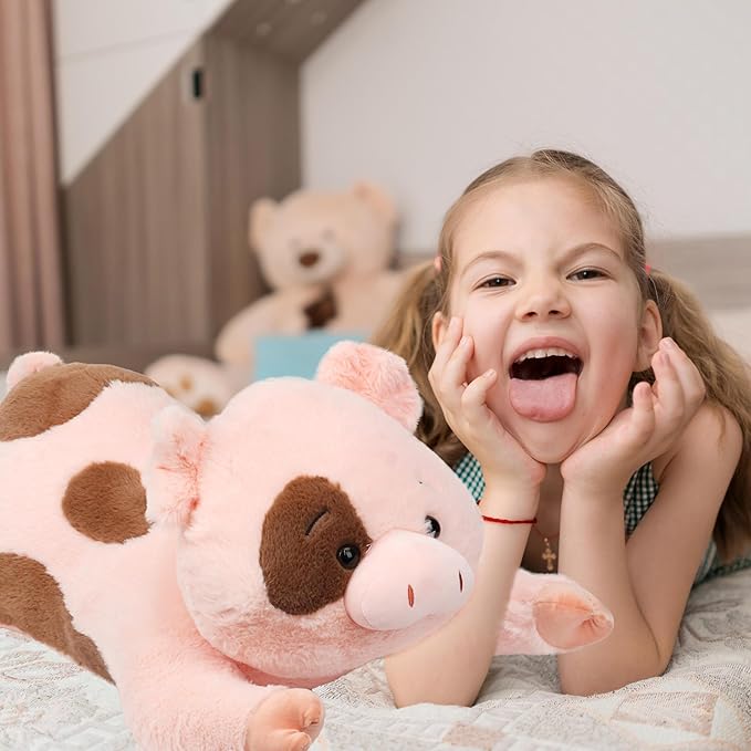 Pig Stuffed Animal, Giant 32" Stuffed Piggy, Large Soft Plush Pig Toy Birthday Holiday Party Gifts for Kids Girls Boys