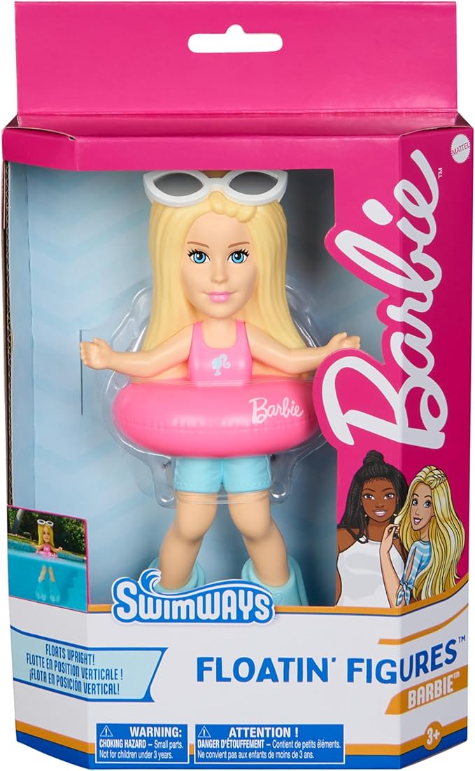 SwimWays Barbie Floatin' Figures, Swimming Pool Accessories & Kids Pool Toys, Barbie Party Supplies & Water Toys for Kids Aged 3 & Up