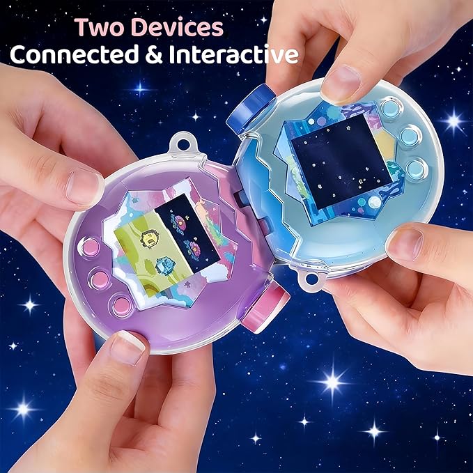 Clear Protective Case Compatible with Tamagotchi Paradise – Waterproof & Interactive Shell with Flip-Open Design for Kids’ Digital Pet Toys (Transparent)
