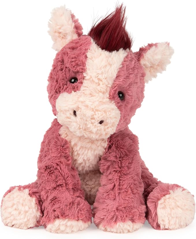 GUND Cozys Collection Horse Stuffed Animal, Spring Decor, Plush Toy for Ages 1 and Up, Pink/Red, 10”