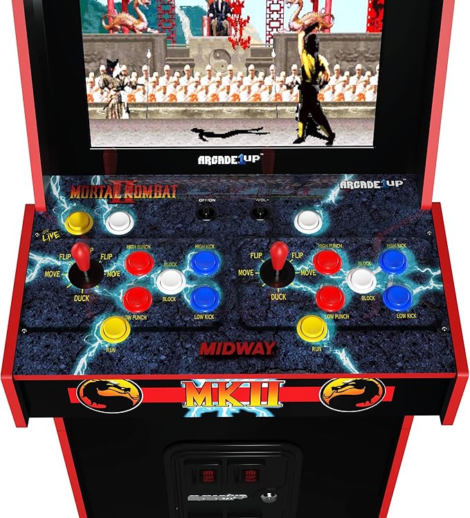 Arcade1Up Mortal Kombat II Deluxe Arcade Machine for Home - 5 Feet Tall - 14 Classic Games