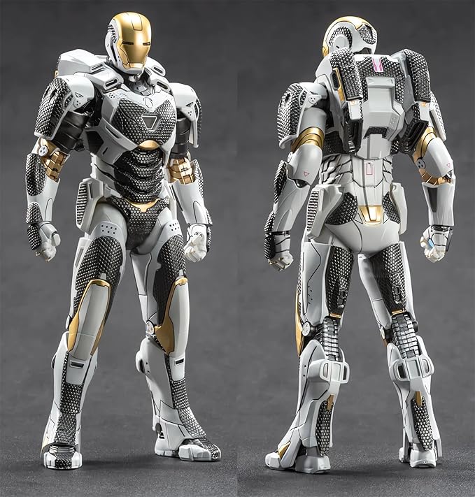 7 Inch Ironmɑn Mark39 Action Figure (1/10 Scale),Exquisite Painting Collectible Toy with Lots of Accessories
