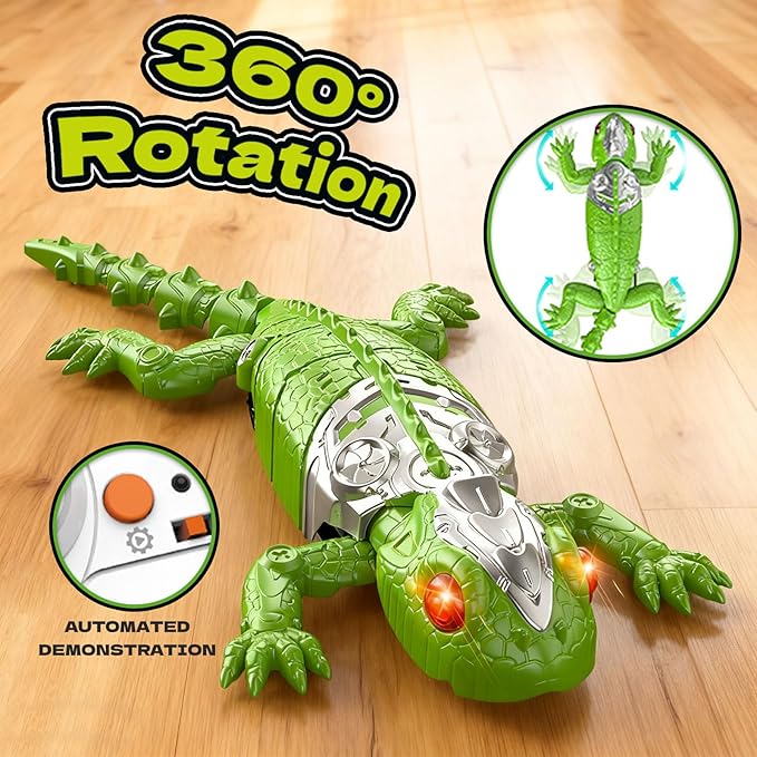 RC Wall Climbing Gecko,Glow in The Dark Wall Climbing Toy,Fun Prank & Climbing Toy for Boys & Girls Ages 3, 4, 5, 6, 7, 8. (Yellow)