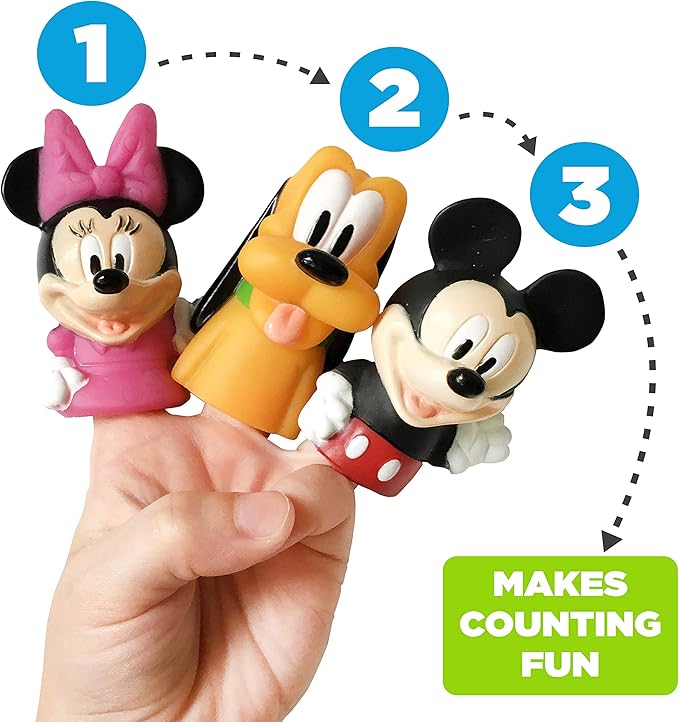 Disney Mickey Mouse & Friends Finger Puppets - Party Favors, Educational, Bath Toys (Pack of 12)