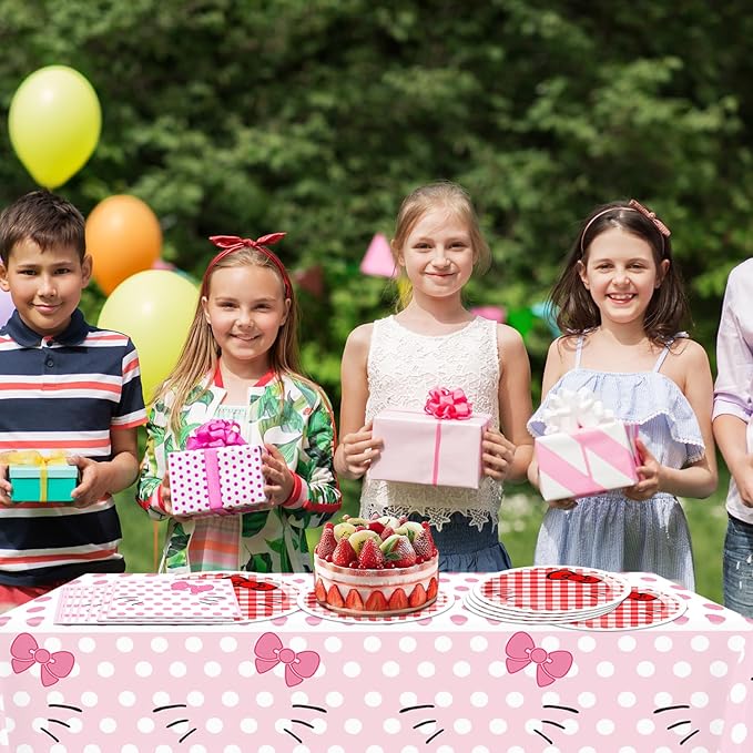 41pcs Kitty Cat Party Supplies,Cat Birthday Party set Include dessert plate,Napkin and Tablecloth,Used for Kitten Birthday Party Decoration (Multicolor 12)
