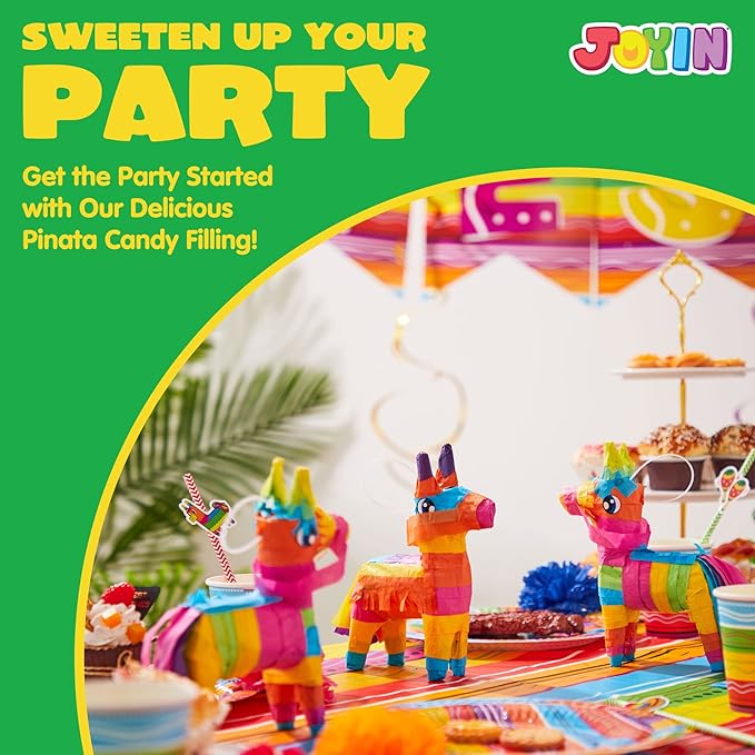 3 pcs Mini Donkey Pinatas 7"x5.5" Cinco De Mayo Rainbow Color for Fun Fiesta Taco Party Supplies, Luau Event Photo Props, Mexican Theme Decoration, Carnivals Festivals, Taco Tuesday Event