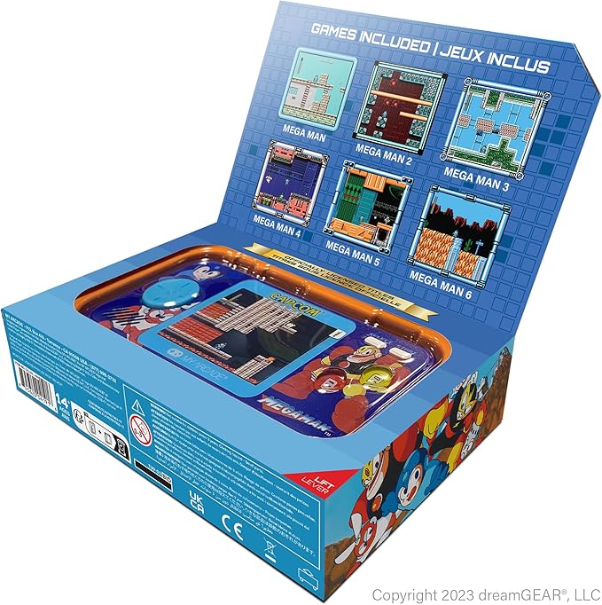 My Arcade Megaman Pocket Player Pro: Arcade Classics Capcom Video Game Console, 6 Games in 1, Birthday Gifts, Collectible