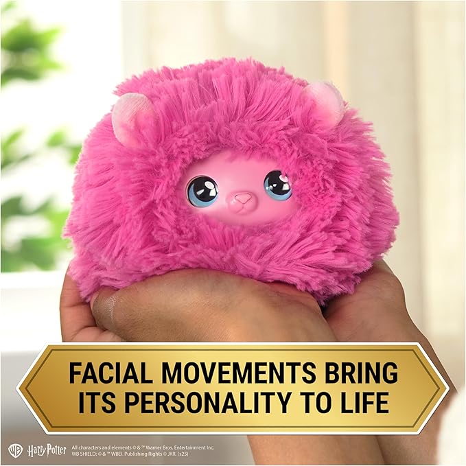 Wizarding World Harry Potter, Interactive Pygmy Puff Plush Toy Pet with Over 35 Sounds & Reactions, Kids Toys for Girls & Boys