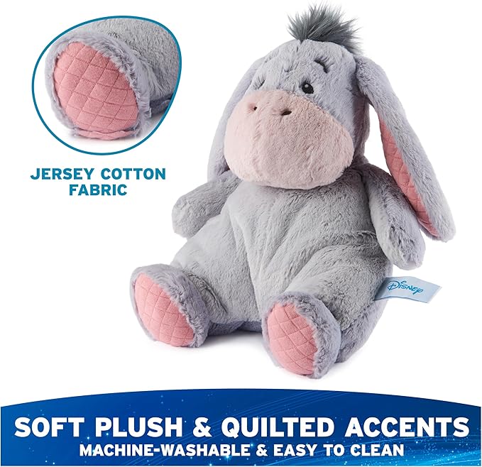 GUND Disney Official Eeyore Oh So Snuggly Plush, Winnie The Pooh, Eeyore Donkey Stuffed Animal for Ages 1 and Up, Grey, 12.5”