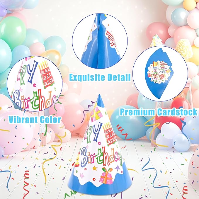 CANREVEL Party Hats for Adults, Party Supply for Party Decorations, Party Headwear for Birthday Celebration for Women Men