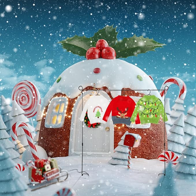 Aoriher 3 Pcs Christmas Doll Clothes Christmas Accessories Outfit Small Sweater Set Knitted Clothing Elk Xmas Santa Tree Snowflake Xmas Doll Accessories(Cute Style)