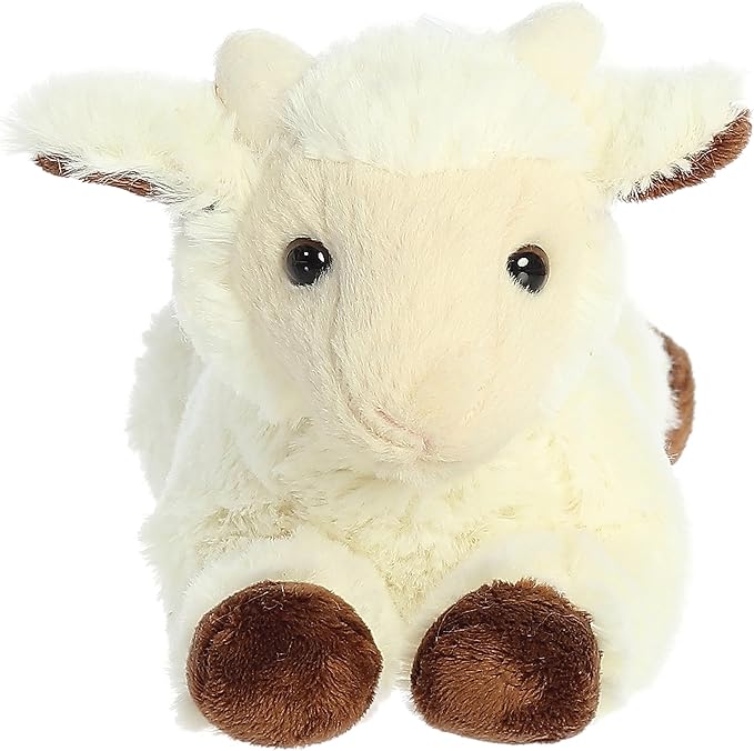 Aurora® Adorable Mini Flopsie™ Goat Kid Stuffed Animal - Mini Companions Ready for Playful Adventures - for Kids All Ages, Toddlers, Adults, and Families - White 8.5 Inches