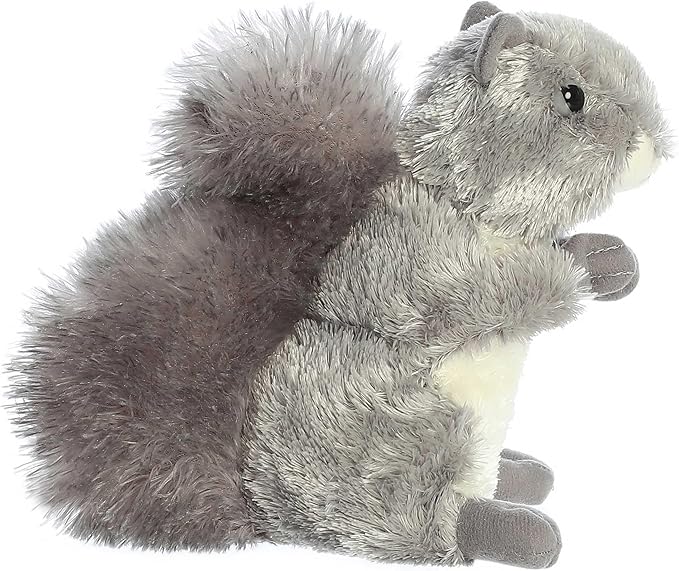 Aurora® Adorable Mini Flopsie™ Nutty™ Stuffed Animal - Mini Companions Ready for Playful Adventures - for Kids All Ages, Toddlers, Adults, and Families - Gray 6 Inches