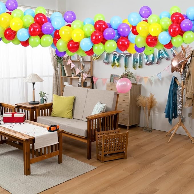 Haull Balloon Drop Net for Ceiling Release Wedding Birthday Balloon Drop Net for New Year's Celebration Baby Shower Graduation Decoration Party Supplies(55 x 6.6 ft)