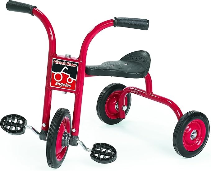 Angeles ClassicRider Kids Tricycle, Toddler Tricycle with Solid Airless Rubber Tires, Kids Bike for Preschools and Daycare, Ages 18 months+, 12.5" Tall Seat