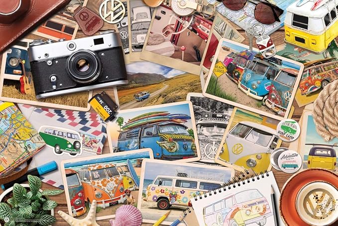 EuroGraphics VW Road Trips 550-Piece Puzzle in Collectible Tin with Poster