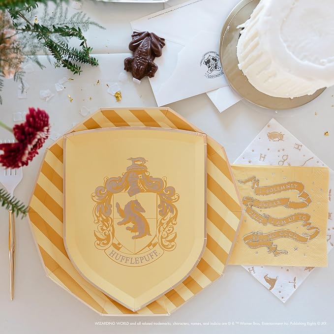 Harry Potter Paper Napkins - Hogwarts House Large Paper Napkins | Harry Potter Party Supplies | Table Decor | Gifts for Birthdays, Christmas, and Holidays | 24 Pack (6.5")