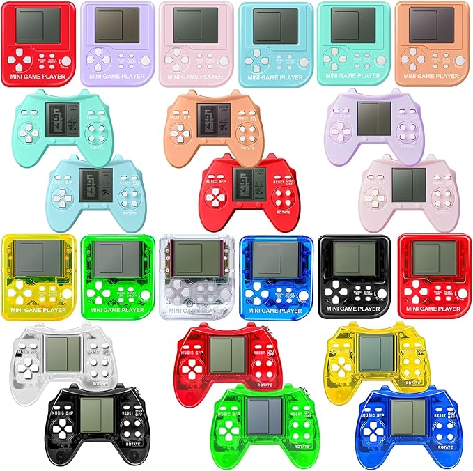 24 Pack Video Game Party Favors for Kids Video Game Keychain Video Game Birthday Party Supplies