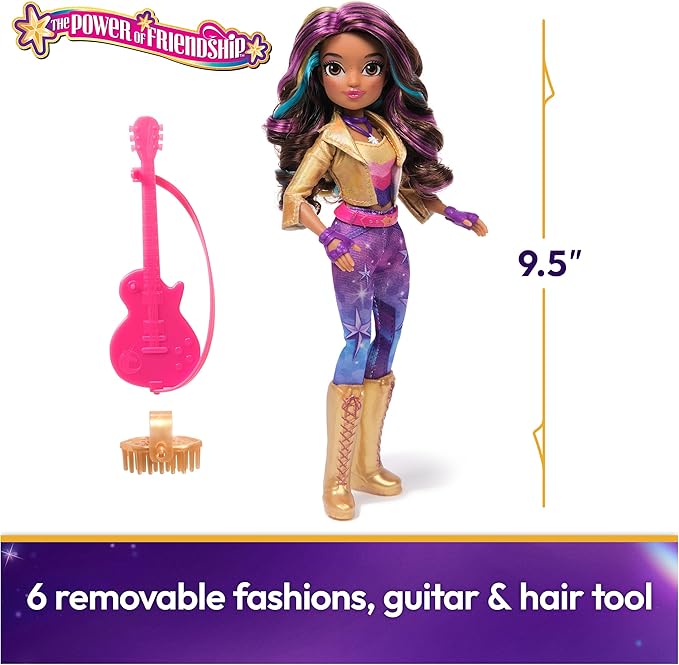 Unicorn Academy, Power of Friendship Sophia Doll, Easter Gifts Idea, Dolls & Unicorn Toys for Girls, Includes Guitar & 6 Fashion Accessories, 9.5”