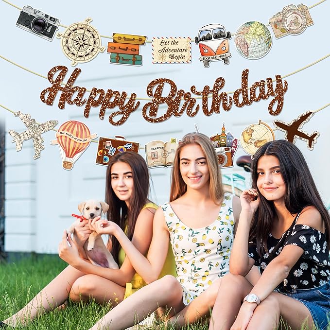 CC HOME 3Pcs Detective Happy Birthday Banner Magnifying Glass Camera Party Hanging Banner Detective Theme Birthday Bridal Wedding Baby Shower Boys Girls Kids Home Classroom Party Supplies Decorations