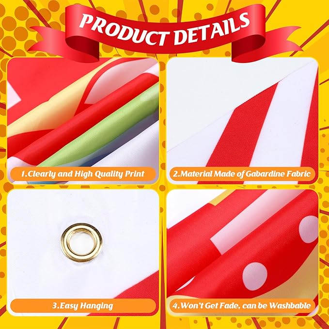 Welcome to the Carnival Banner Carnival Decorations Circus Party Supplies Backdrop for Circus Theme Party Decorations Birthday, 71 x 35 Inch