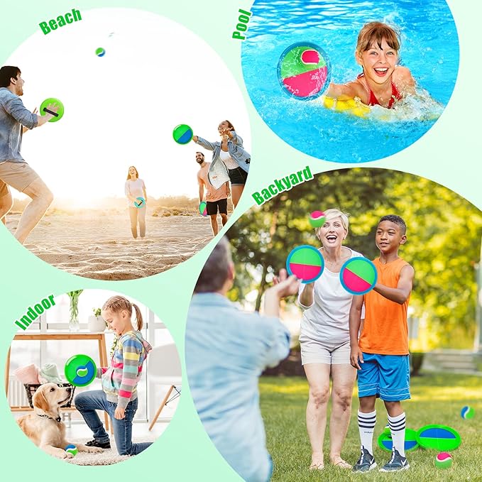 Toss and Catch Ball Game - Ideal Outdoor Beach, Pool & Yard Toy for Toddlers and Kids Ages 4, 5, 6, 7, 8+, Perfect for Boys Girls - Great Birthday Gift & Stocking Stuffers