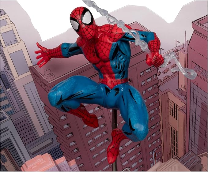 McFarlane Toys Marvel Spider-Man 1:10th Scale Collectible with Scene (The Amazing Spider-Man #1)