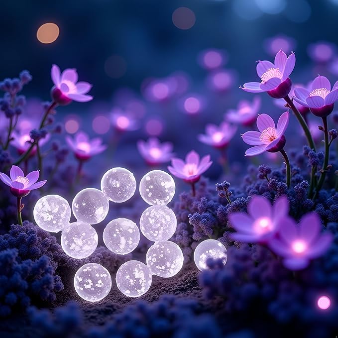 10Pcs Glass Marbles Glow in The Dark Multi-Color Luminous Marbles Marble Games and DIY Home Decoration Marble Runs Learning and Education (0.47 inch) (Pink)