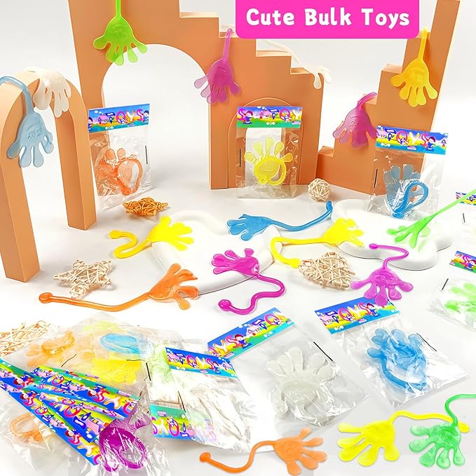 28Pack Glow In Dark Sticky Hands Toys Easter Egg Basket Fillers For Kids Easter Party Favors Classroom Exchange Gifts School Supplies Prizes Goodie Bag Stuffers Stretchy Bulk Toys
