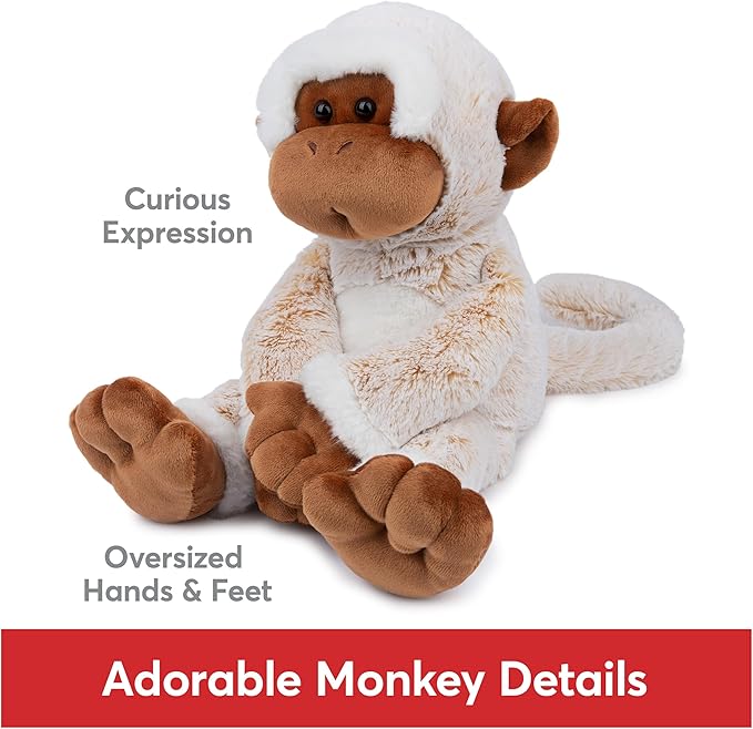 GUND Tilly The Monkey Plush, Premium Stuffed Animal for Ages 1 and Up, Cream/Brown, 15”