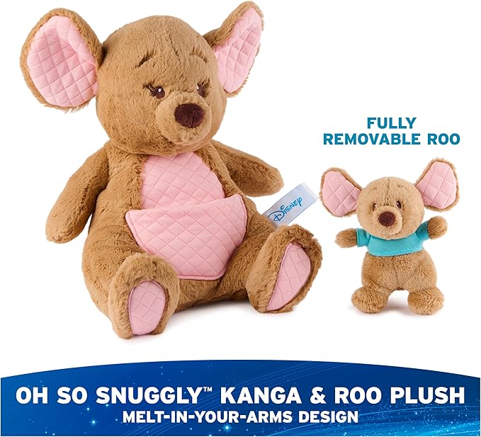 GUND Disney Official Kanga and Roo Oh So Snuggly Plush, Winnie The Pooh, Kangaroo and Baby Stuffed Animals for Ages 1 and Up, Brown, 12.5”