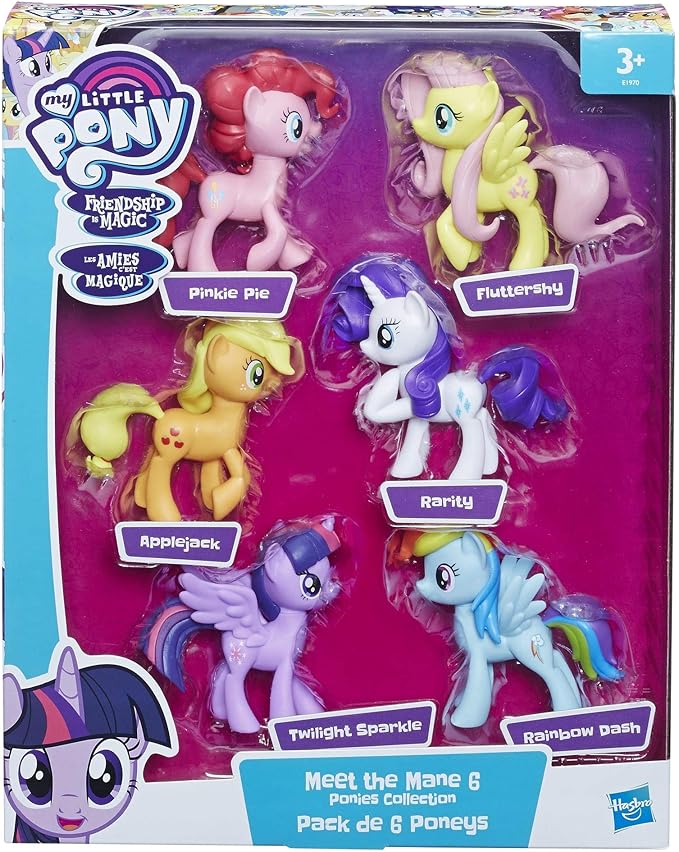 My Little Pony Friendship is Magic Toy Meet The Mane 6 Collection Set - 6 Pony Figures Including Twilight Sparkle, Kids Ages 3 and Up (Amazon Exclusive)