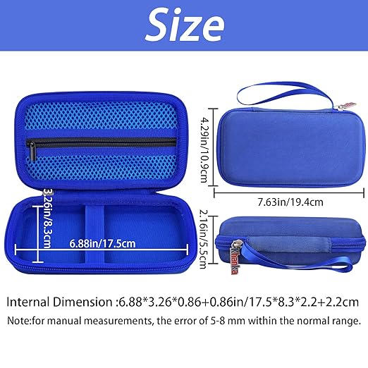 khanka Hard Travel Case Replacement for RG40XX H Retro Handheld Game Console,Case Only. (Blue)