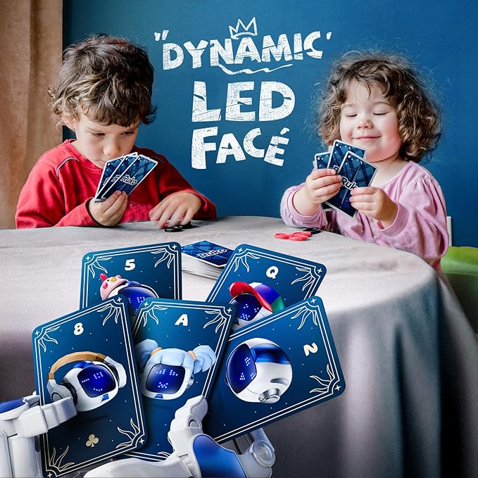 Ruko 6088 Programmable Robot with Gesture Cotrol, Remote Control & APP Control, Rechargeable Robots Toys for Boys and Girls, Interactive LED Faces, Q&A Games, Gift for Kids 3–6, Blue