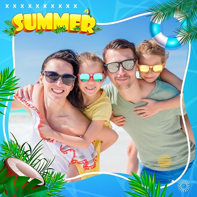 Kids Sunglasses Bulk Party Favors, Boys Girls Easter Gifts Sunglasses for Kids Age 3-8, Birthday Goodie Bags Stuffers for Pool Beach Party Supplies, End of the Year Gifts for Students - 16PCS