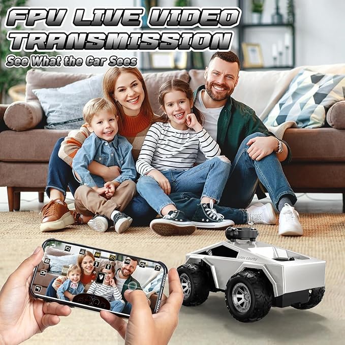 1: 28 RC Cars Remote Control Car with 720P HD FPV Camera, All-Terrain RC Truck with Body Light Rechargeable Battery, RC Car Vehicle Toy Gifts for Adults Kids Boys and Girls