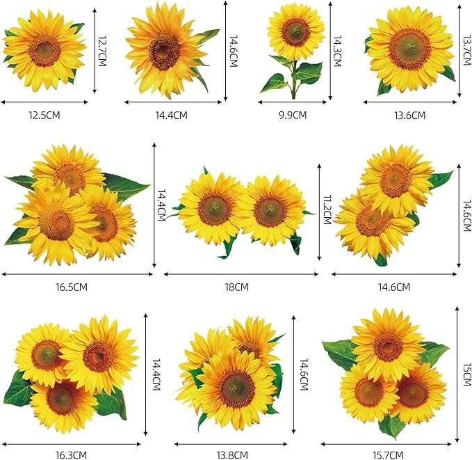 Spakon 30 Pieces Sunflower Hanging Swirls Decorations Sunflower Foil Swirls Ceiling Wall Decor for Themed Birthday Baby Shower Party Supplies