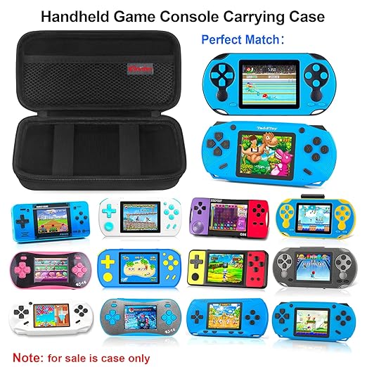 Elonbo Carrying Case for TaddToy/WELLST·G/Beijue/FAMILY POCKET/CCTU/X- JOYKIDS/GREENCREEK/Beico/KAVOYI/GuaiyeyeAP/TEBIYOU Handheld Game Console, Portable Electronic Gaming Player Bag, Black