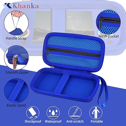 khanka Hard Travel Case Replacement for RG40XX H Retro Handheld Game Console,Case Only. (Blue)