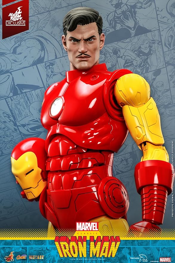 Hot Toys Iron Man Classic Comic Masterpiece CMS014D57 Diecast 1/6 Scale Exclusive, Red