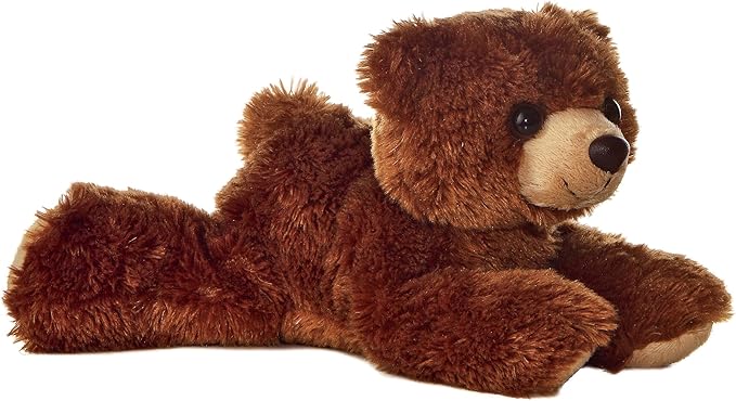 Aurora® Adorable Mini Flopsie™ Barnsworth™ Stuffed Animal - Mini Companions Ready for Playful Adventures - for Kids All Ages, Toddlers, Adults, and Families - Brown 8 Inches