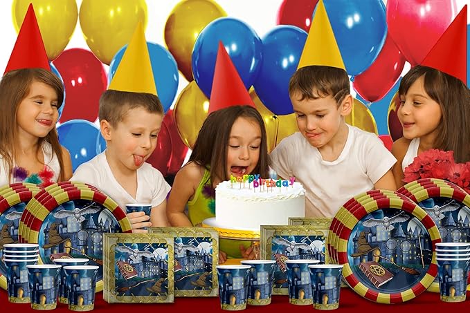 Wizard Castle Birthday Party Supplies Set Plates Napkins Cups Tableware Kit for 16