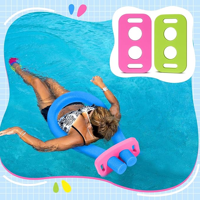 4 Pcs Swimming Noodle Floating Connector Swim Pool Noodles Accessories EVA Stick Colorful Connector for Summer Outdoor Beginners Water Pool Games Beach Lake Party