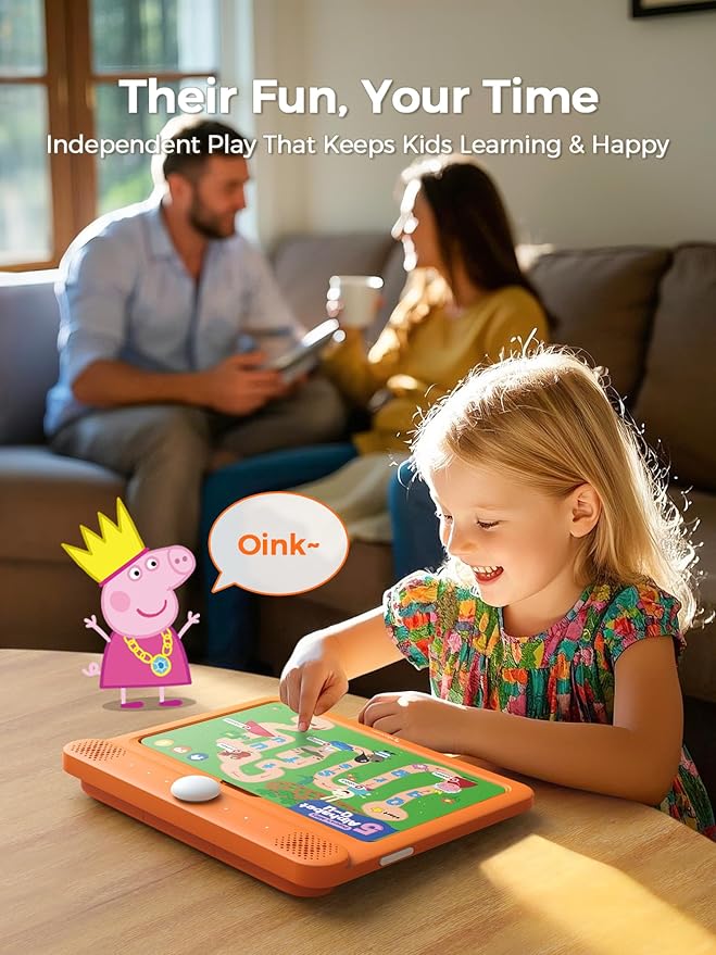 Think Academy Learning Pad - Learn to Read System with Flash Cards Inserted to Learn Alphabet, Numbers, Early Math, Logic, Nature and Daily Life, Educational Toys for 3 4 5 Years Old Boys Girls