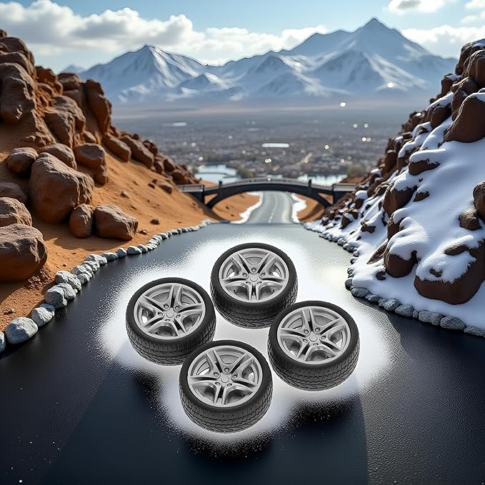 4Pcs Black Tires,48mm Simulation Rubber Wheel,Tire and Wheel Sets DIY,Tire Wheel Model,RC Spare Parts Easy Installation Small in Size,Remote and App Controlled Vehicles and Parts,Wheels and Tires